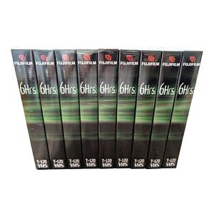 9X Fujifilm HQ T-120 Blank VHS Tapes 6 Hours EP Mode Set Of 9 New Sealed